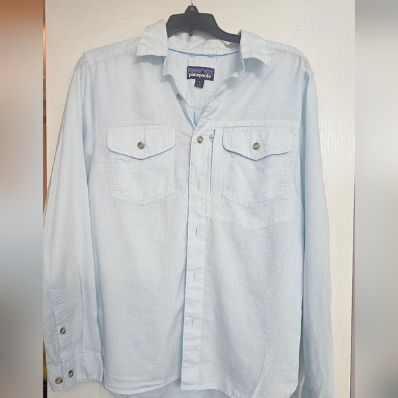 Patagonia Men's Casual Light Blue Worn Wear - Picture 11 of 11